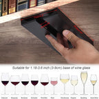 2Pcs Wine Glass Holder，Stemware Rack Plastic Punch-free Hanging Under Cabinet for Bar,Kitchen and Restaurant (black)