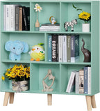LEYAOYAO 8 Cube Bookshelf 3-Tier - Mint Green