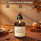 Auelife Fall Candle, Sweet Cinnamon Scented Candle, Fall Scents Soy Candles for Home Scented - Autumn Candles Gifts Set for Men and Women, Holiday, Thanksgiving, 7oz