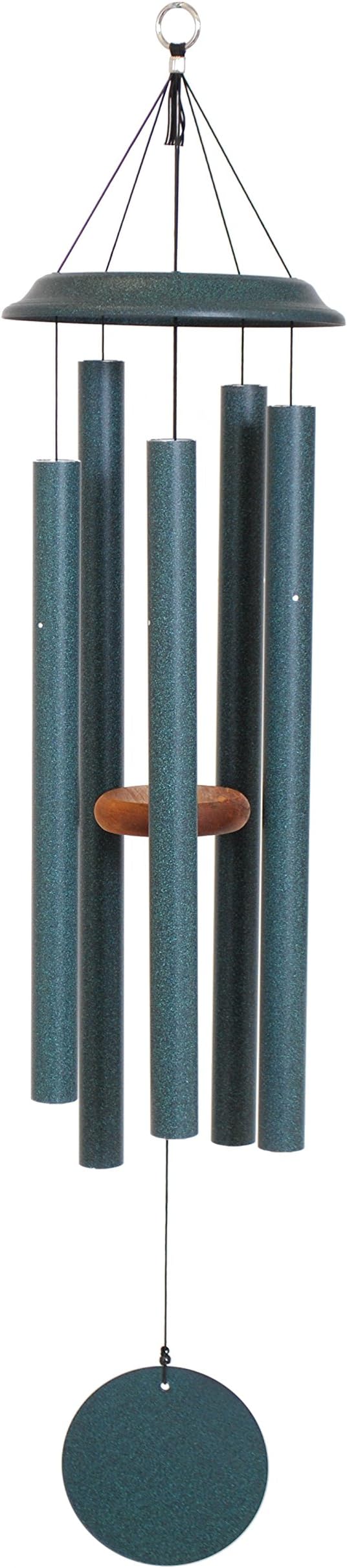 by Wind River - 42 inch Green Wind Chime for Patio, Backyard, Garden, and Outdoor décor (Aluminum Chime) Made in The USA