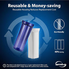 iSpring RCC7AK-UVBLK, NSF/ANSI 58 Certified, Alkaline and UV 7-Stage Reverse Osmosis Water Filter System, Clear Housing for Easy Filter Inspection, Reduces PFAS, TDS, Chlorine, Lead, pH+