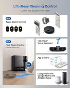 ECOVACS DEEBOT T30S Combo Robot Vacuum and Mop, All in One Cleaning Hub, 11000Pa, ZeroTangle Technology, TruEdge Adaptive Edge, Dual Self-Emptying, Hot Water Washing