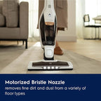 Electrolux Ergorapido Cordless 2-in-1 Vacuum Cleaner with High Suction Power and 180-Degree EasySteer Mobility, 48-Minute Run Time, 2 Power Modes, Satin White