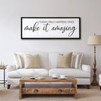 Today Only Happens Once Make It Amazing Framed Wall Art, 40''×15'' Rustic Religious Christian Lords Prayer Sign for God Jesus Christ Prayer, Horizontal Holy Inspirational Catholic Scripture Decor