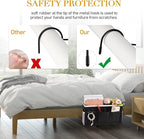 Bedside Storage Caddy/Bedside Hanging Storage Bag for Headboards Bunk Beds Dorm Rooms Book Phone Magazine Holder (2PC Black)