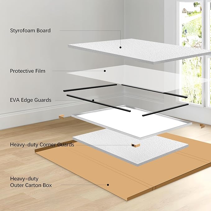 Silver Bathroom Mirror, 72x30 Inch Rectangular Deep Frame Mirror, Large Wall Mounted Bathroom Vanity Mirror Over Sink for Bedroom,Restroom, Living Room, Hangs Vertically or Horizontally