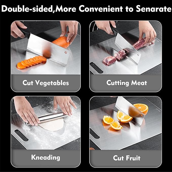 Titanium Cutting Board - 1 pack Titanium Cutting Boards for Kitchen,Double Sided Titanium Cutting Mat（9.25 * 12.99in）