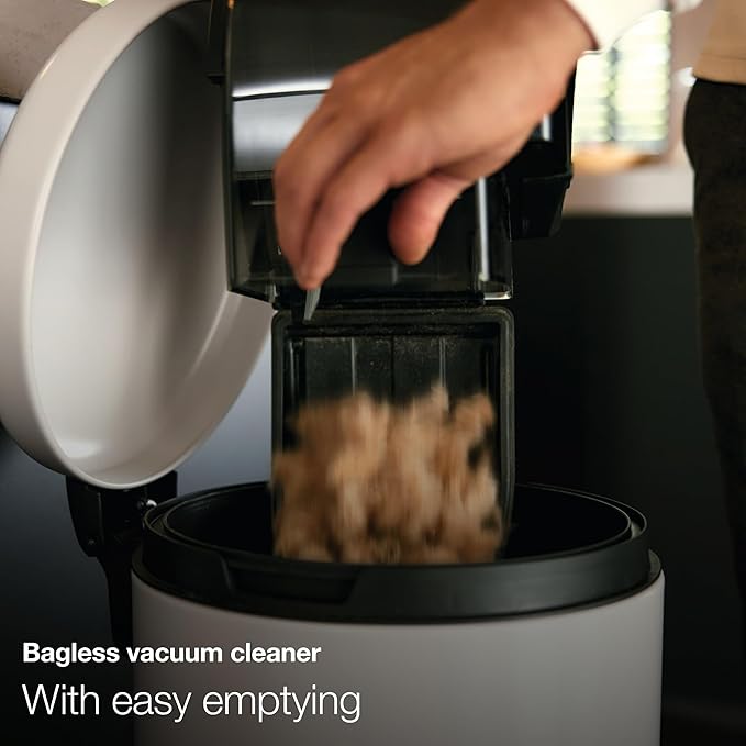 Miele Boost CX1 Parquet - Bagless Canister Vacuum Cleaner, Lightweight, Compact and Corded with Vortex Technology and HEPA AirClean Filter, in White/Rose