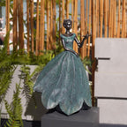Guichifun Fairy Statue Collection Home Decoration - Leaf Angel Girls with Dragonfly Resin Home Decor for Outside or Inside Rustic Garden Outdoor Yard Decorations Figurines Gift 12 x 8.5 x 18 Inch