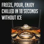 Mount Fuji Heavy Crystal Whiskey Glasses Gift Set of 2, Thick Freezable Bourbon Glass 1lb Each, Premium Whiskey Gifts for Men, Frozen Crystal Chills Cocktails, 10 oz