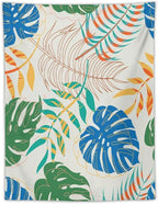 ICMOLYYENLO Tropical Green Plant Tapestry, Green Palm Leaves Natural Landscape Print Wall Tapestry for Bedroom Living Room Dormitory 50x60 Inch