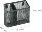 Neudeco Locker Accessories and Decor Kit, Including Mesh Shelf, Organizer, Magnetic Basket and Pen Holder, Suitable for School, Work, Kitchen, Bathroom, (Pack of 4, Grey)