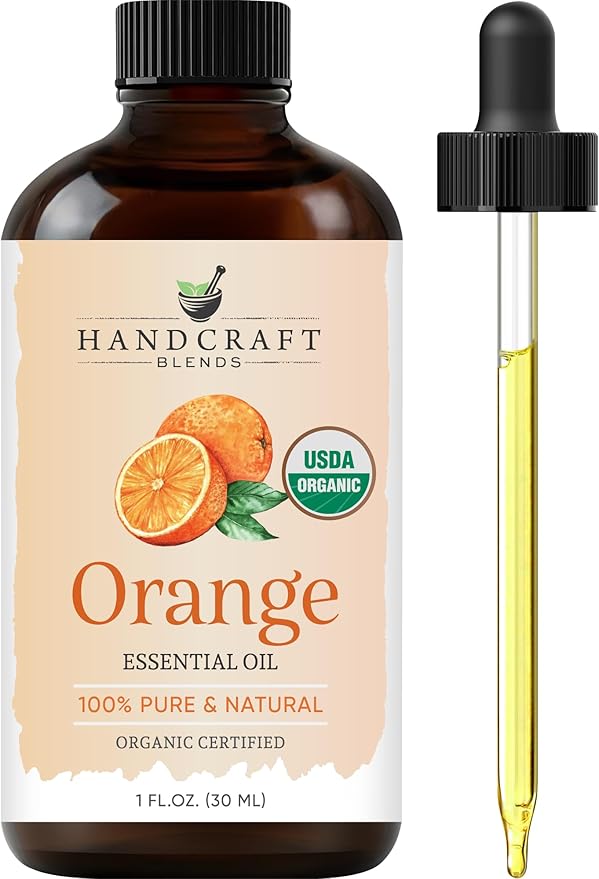 Handcraft Blends Organic Orange Essential Oil – 1 Fl Oz – 100% Pure and Natural – Premium Grade Essential Oil for Diffuser and Aromatherapy