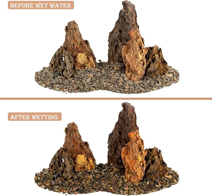 Aquarium Rocks Dragon Stone Natural Hardscape Stone for Aquariums, Fish Tanks, Bonsai, Terrariums, Wargaming Dioramas, Indoor or Outdoor Gardens-5Lb(2-6 Inch)