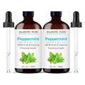 Majestic Pure Peppermint Essential Oil with Glass Dropper - 4 Fl Oz Pack of 2-100% Pure and Natural Peppermint Oil - Premium Grade Essential Oils for Diffuser, Aromatherapy, Soap and Candle Making
