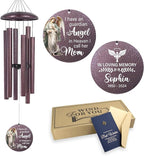 ASTARIN 36" Large Deep Tone Personalized Sympathy Wind Chimes, Memorial Wind Chime for Loss of Mother Father Loved One, Angel Bereavement Gifts Decor Outdoor Patio Garden Graveyard
