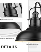 zeyu 11 Inch Modern Gooseneck Barn Light, 1-Light Wall Sconces, Industrial Wall Lantern for Porch, Kitchen, Black Finish, 016-1B BK