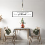 The Best Memories Are Made Gathered Around The Table Wall Decor: Farmhouse Kitchen Wall Art Framed Large Rustic Kitchen Sign Modern Dining Room Wall Decor Hanging Wall Plaques 12"x40"