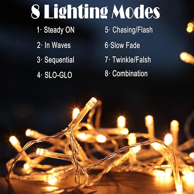 Eueasy Curtain-Lights Outdoor, 300 LED-Fairy Lights, Connectable15×3.3 FT with 8 Lighting Modes, for Balconies, Fences, Stairs Guardrails