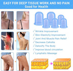 Silicone Cupping Therapy Set - Cupping Kit for Massage Therapy - Cellulite Remover Cupping Set - Anti Cellulite Cup Massager, Vacuum Suction Massage Cups for Cellulite Reduction