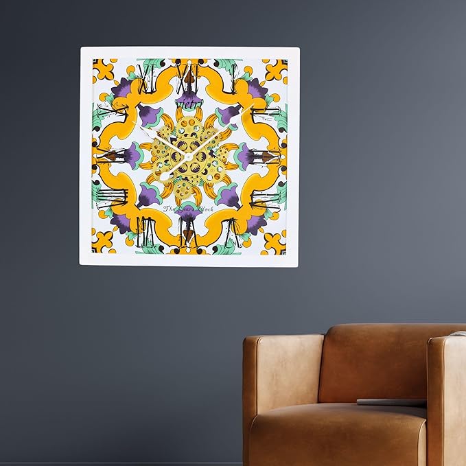 The Gears Clock Wall Clock Italy Collection with Moving Gears (Vietri, 24 inches (60 cm))