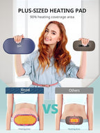 Slimpal Heating Pad for Period Cramps, Plus-Sized Portable Electric Heating Pad, Menstrual Cordless Heat Belt Back, Belly, Waist Pain Relief, Long-Lasting Battery, Gift for Her Girl Women, Dark Blue