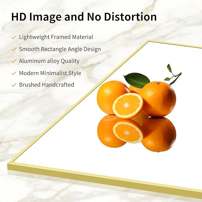 48x24In Gold Bathroom Mirror for Wall, Brushed Gold Rectangle Mirrors with Metal Frame, Bathroom Rectangular Mirror Modern Wall Mirror for Bedroom Living Room, Hangs Horizontal or Vertical