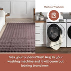 nuLOOM Jeni Checkered 3'9" x 6' Machine Washable Area Rug for Living Room Bedroom Dining Room Kitchen, Dark Brown