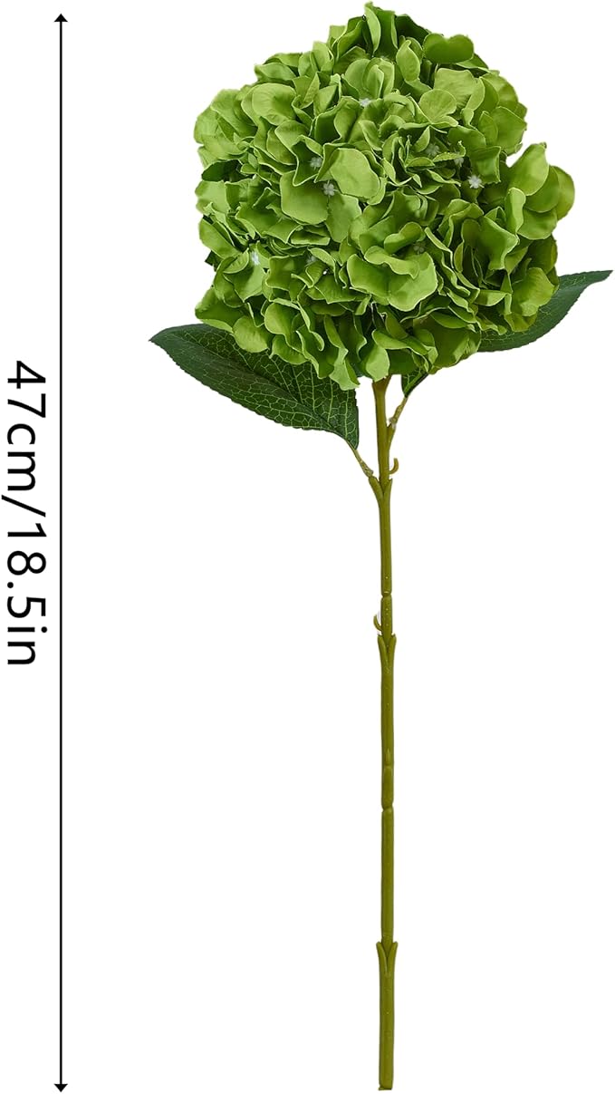 8pcs Fake Flowers Silk Hydrangea Artificial Flowers Bouquets Faux Hydrangea Stems for Home Table Centerpieces Wedding Party Decoration