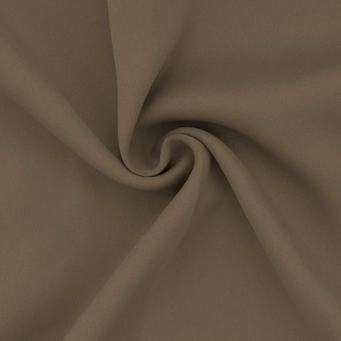 Easy-Going Blackout Curtains for Bedroom, Solid Thermal Insulated Grommet and Noise Reduction Window Drapes, Room Darkening Curtains for Living Room, 2 Panels (52x63 in,Natural)