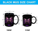 Hyturtle Personalized Purple Butterfly Mug - Butterfly Gifts For Women Lovers - Animal Gift For Bird Lover Her - Bird Gifts For Mom on Mother Day - Custom Name Coffee Cup Ceramic Mug 11 Oz 15 Oz