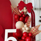 130pcs Ruby Red Balloons Different Sizes 18" 12" 10" 5" Dark Red Latex Balloon Garland Arch Kit for Birthday Baby Shower Graduation Wedding Valentine's Day Christmas Party Decorations