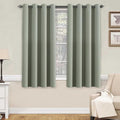 H.VERSAILTEX Blackout Room Darkening Thermal Insulated Grommet Window Curtain for Living Room, Light Sage,52x63-inch,Sold by 2 Panels