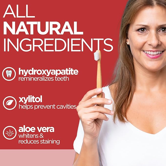 Wellnesse Hydroxyapatite Toothpaste – Fluoride Free for Sensitive Gums – Anti-Plaque, Remineralizing, Enamel Protection & Natural Whitening Toothpaste for Adults – Cinnamint Flavor - 4 oz