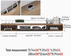 Pmnianhua Floating TV Console, 78'' Wall Mounted TV Stand for Bedroom & Livingroom - Walnut