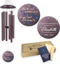 ASTARIN Memorial Butterfly Deep Tone Wind Chimes Personalized, Sympathy Remembrance Gifts for Loss of Mom Dad, Bereavement Gifts for Condolence Funeral, Garden Decoration