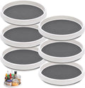 Set of 6, 10 Inch Non-Skid Lazy Susan Turntable, Lazy Susan Organizer for Cabinet, Pantry Organization, Kitchen Storage, Bathroom Sink Cabinet, Refrigerator, Countertop, Spice Rack (6 Pack 10 in)