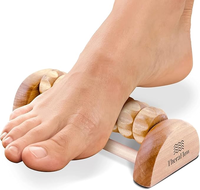 TheraFlow Compact Foot Roller for Plantar Fasciitis Relief | Relaxing Gifts for Mom and Dad - Portable, Small Tool for Deep Tissue Massage and Neuropathy | Travel Size Feet Massager for Relaxation
