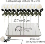 Large Faux Kiku Flower White - 10 Stems, Bulk Silk Flowers For Home Decor Indoor, Realistic Artificial Flowers, Fake White Flowers, Real Touch Flowers, Flores Artificiales Para Centro De Mesa