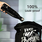 Insulated Water Bottles,25 oz Double Wall Stainless Steel Vacumm Metal Flask for Sports Travel,Midnight Black