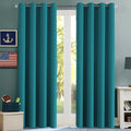 H.VERSAILTEX Blackout Room Darkening Window Treatment Curtains,Grommet Drapes,52 by 96 - Inch - Turquoise Blue - Set of 2