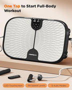 FEIERDUN Vibration Plate Exercise Machine, 400 LBS Capacity Vibration Plate for Lymphatic Drainage, Max Space for Whole-Body Workout & Relaxation at Home