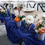 10FT 12 Pack Royal Blue Cheesecloth Table Runner 20 x 120 Inch Long Rustic Gauze Cheese Cloth Table Runner for Wedding Bridal Baby Shower Table Decorations Boho Fabric Sheer Birthday Party Table Decor