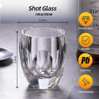 KAMMAK Crystal Whiskey Glasses Set of 2, Luxury 7.44oz Old Fashioned Glasses Stemless, Handcrafted Cocktail Glasses, Hand Blown Scotch Cup for Women, Men Gift for Bourbon Barware, Home Bar