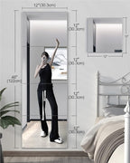 Shatterproof Acrylic Full Length Wall Mirror for Bedroom & Home Gym