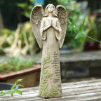 Topadorn Resin Statue Praying Angel Resin Figurines,Collectible Sculptures for Decorative,14" H