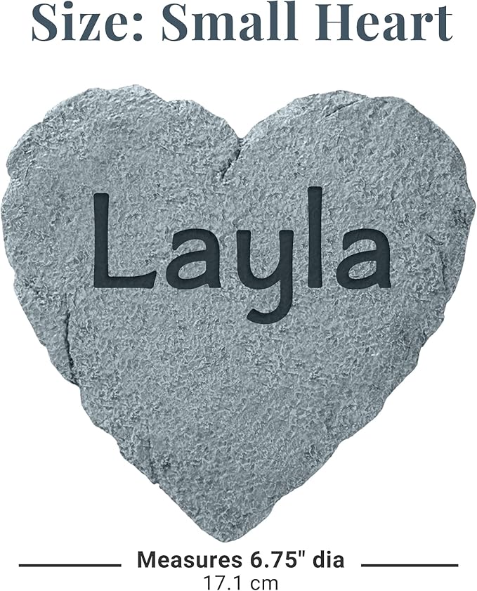 Let's Make Memories Personalized Garden Stone - Resin - Custom Garden Décor - Heart Stepping Stone - for Dad - for Father's Day