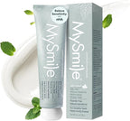MySmile Fluoride Free Toothpaste, Nano Hydroxyapatite Toothpaste for Sensitive Teeth, Strengthens Enamel, Remineralizes & Whitens Teeth, Freshens Breath for Adults, SLS Free, Natural Misty Mint, 4.2oz