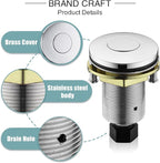 Garbage Disposal SinkTop Air Switch Kit with Stainless Steel Button,Chrome