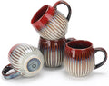 CosyCorner Ceramic Coffee Mugs Set, 17 oz Large Coffee Cups for Home and Office, Ceramic Cup for Coffee & Tea（A×4 pcs）